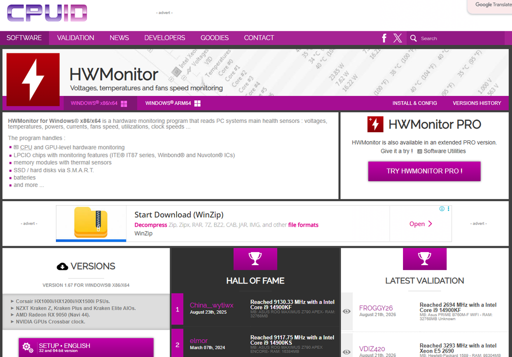 CPUID HWMonitor 다운로드 사용법 1 image 17
