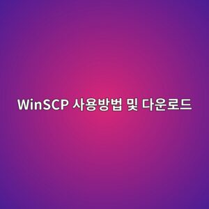 WinSCP 사용방법 및 다운로드 2 WinSCP 사용방법 및 다운로드 - Generated Thumbnail